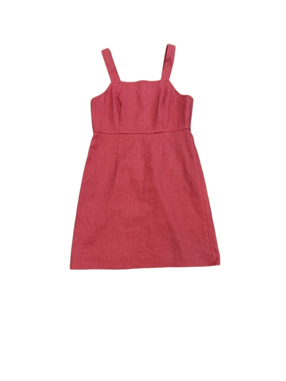 NWOT J Crew twill square neck a line salmon pink dress 6